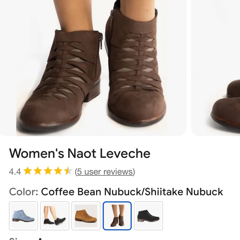NWOT, women’s Noat Leveche brown bootie. size:  Euro 38, US 7-71/2